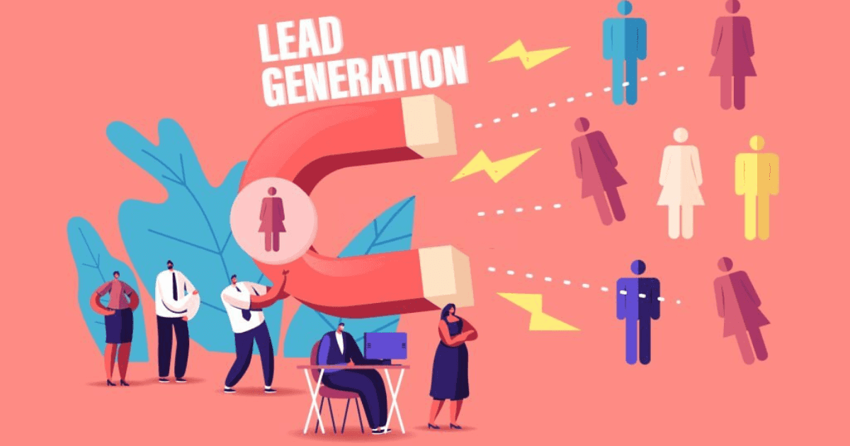 A graphic showing lead generation